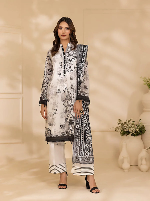 3PC Unstitched Lawn Printed Suit (P315)