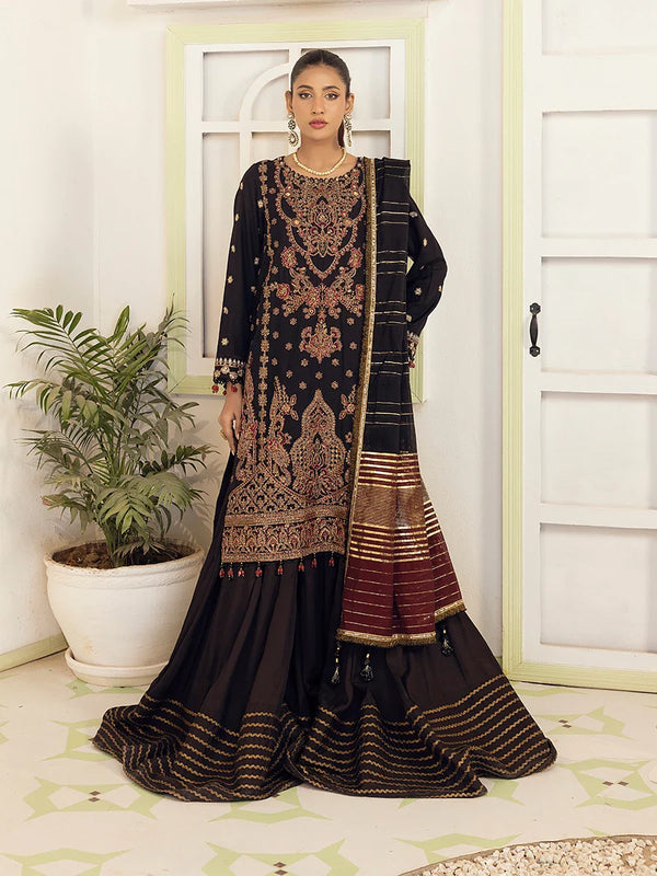 3PC Unstitched Festive Embroidered Suit (NO003)