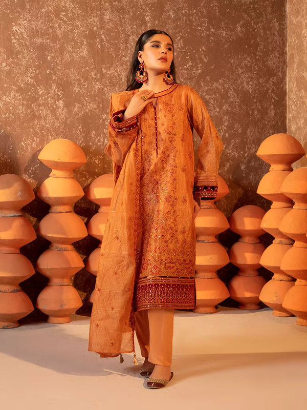 3PC Unstitched Festive Embroidered Suit (SUNS7JI055)