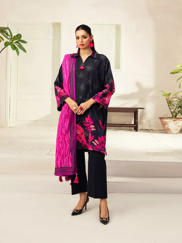 3PC Unstitched Doria Cambric Printed Suit (P282)