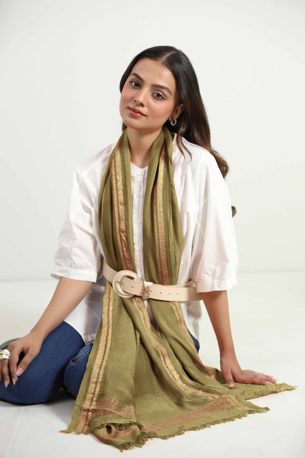 Green Women Scarf-442862104