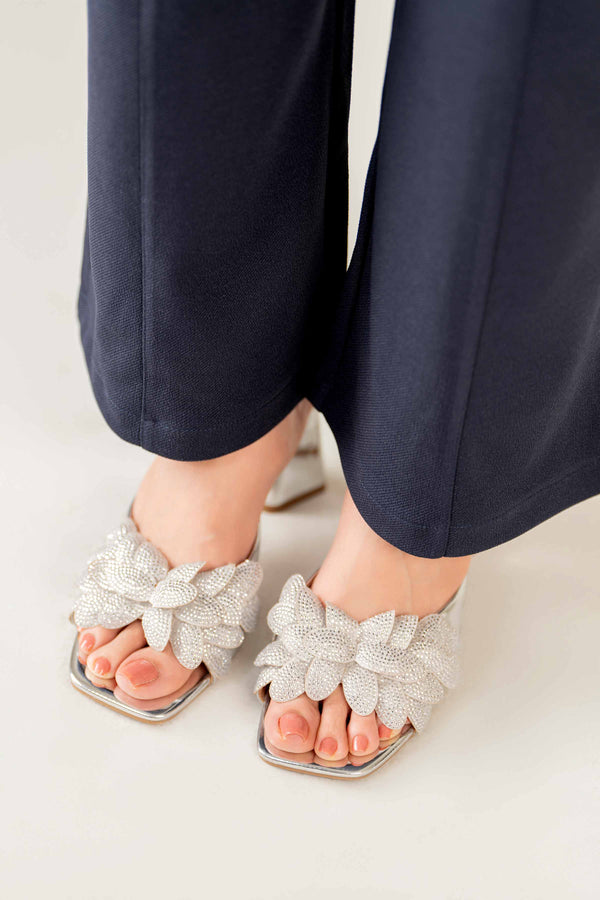 Silver Block Heels-440662920