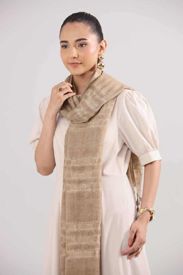 Khaki Women Scarf-442362130