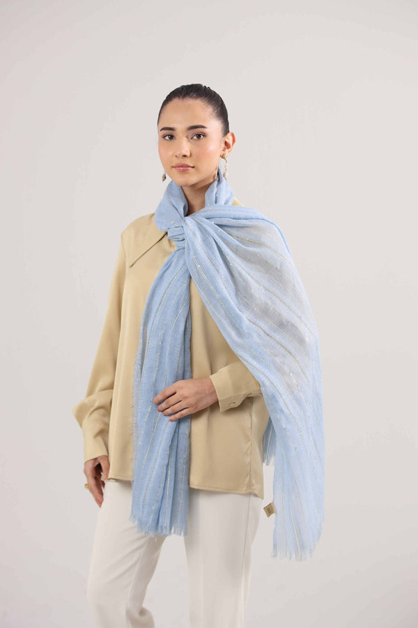 Blue Women Scarf-442402108