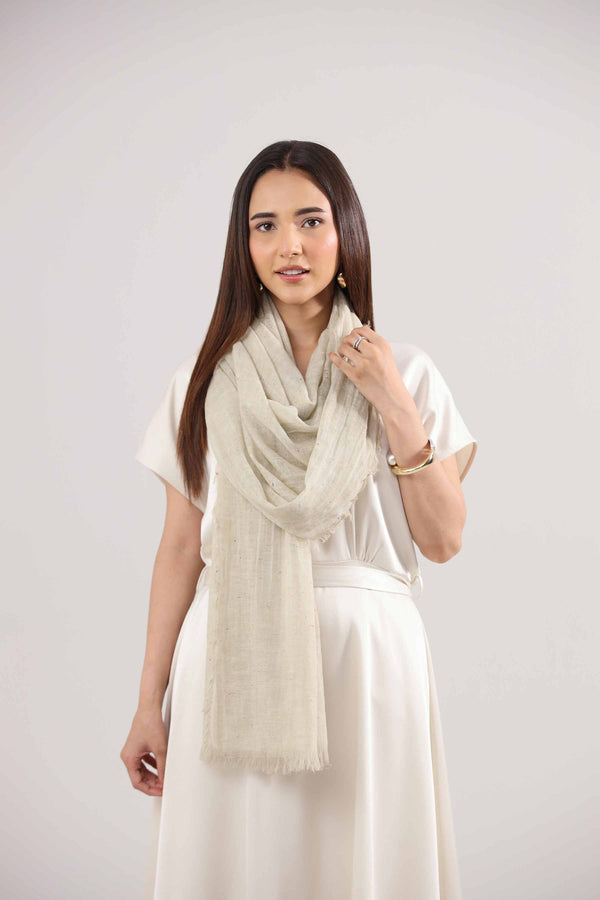 Light Yellow Women Scarf-442412102