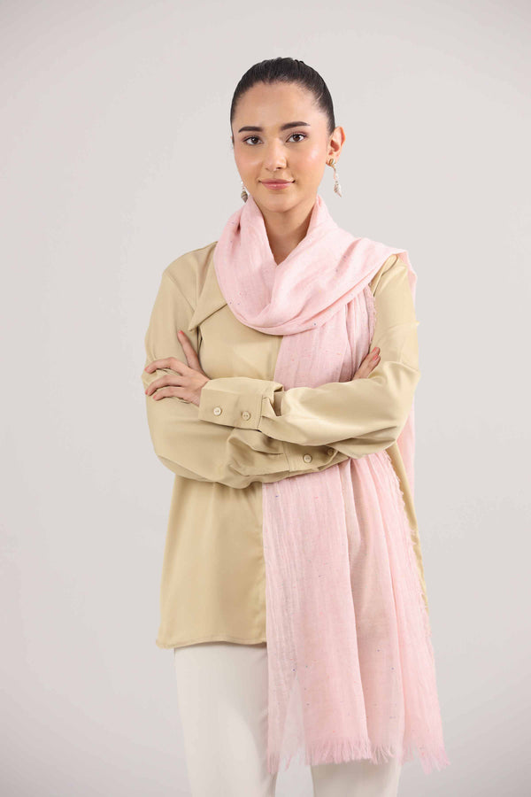 Light Pink Women Scarf-442412114