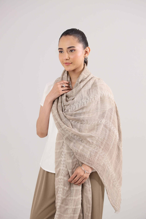 Light Grey Women Scarf-442432111