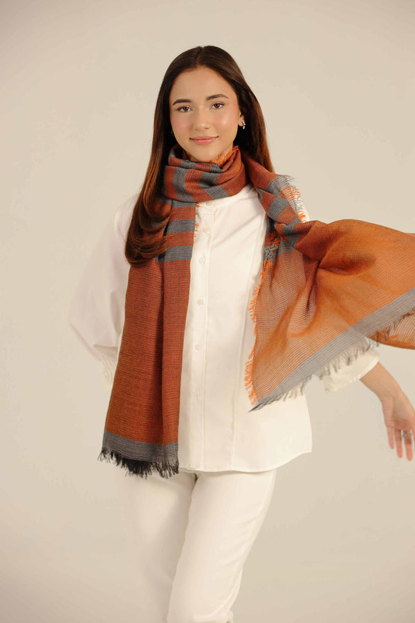 Orange Women Scarf-442652106