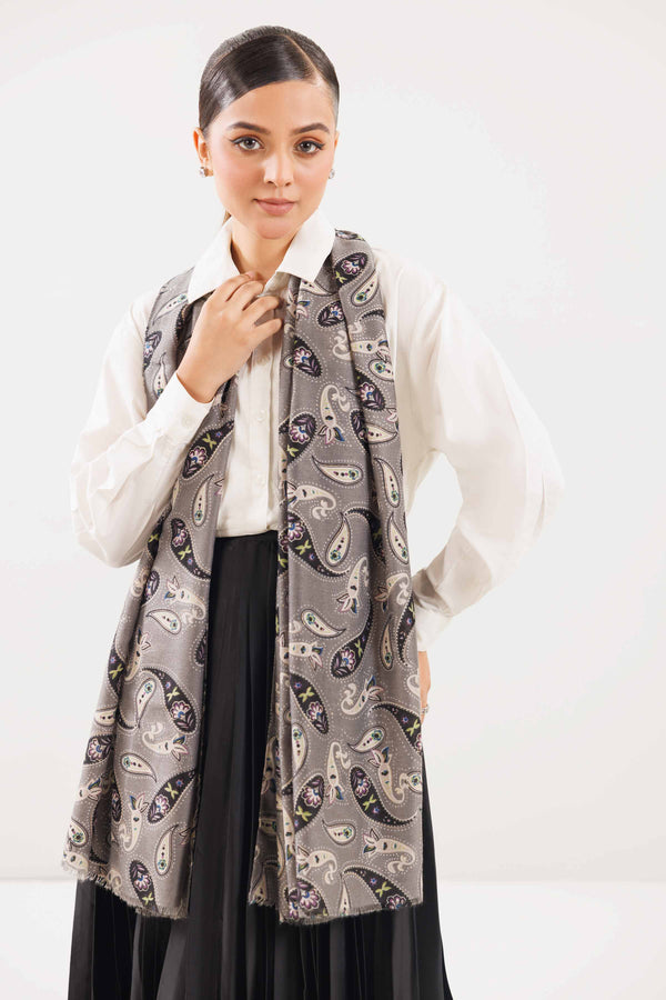 Grey Women Scarf-442752111