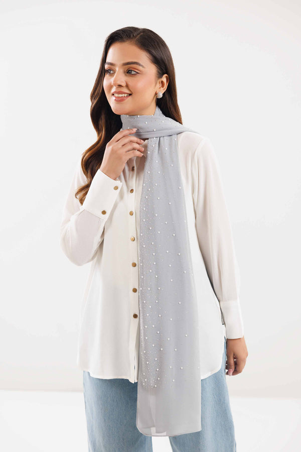 Grey Women Scarf-442852111