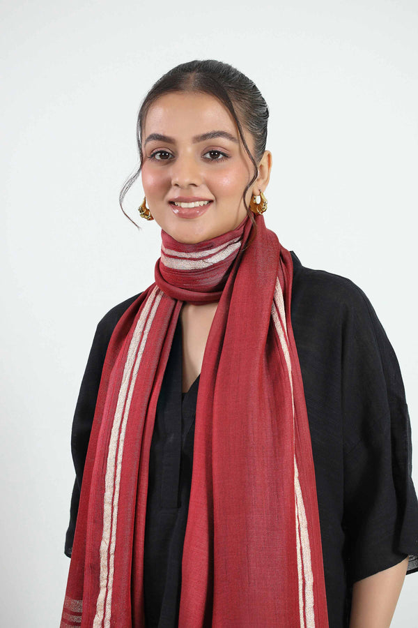 Maroon Women Scarf-442862122