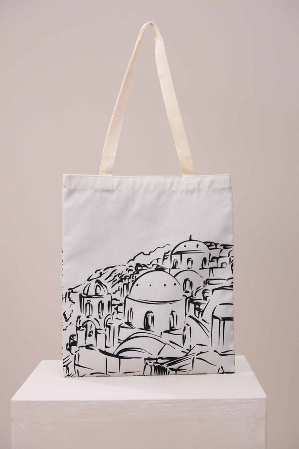 Off White Fabric Bag-443712107