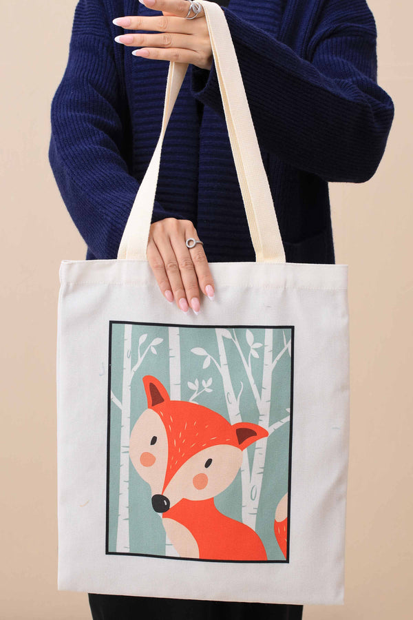 Off White Fabric Bag-443742107