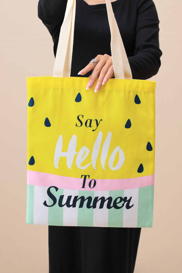 Off White Fabric Bag-443762107