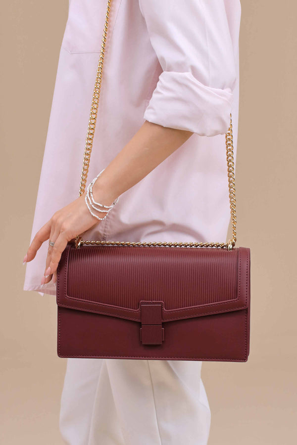 Wine Red Shoulder Bag-445642101