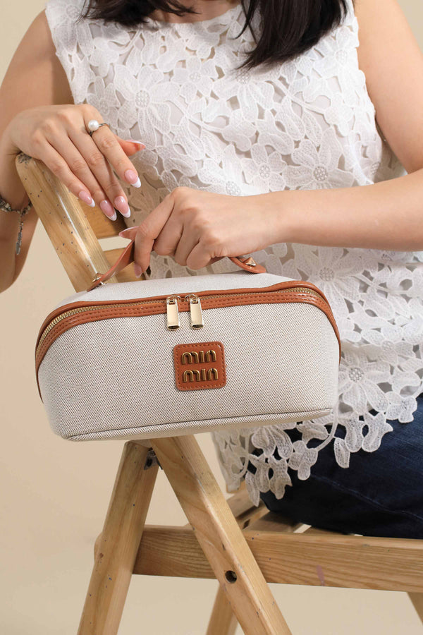 Brown Vanity Bag-445942113