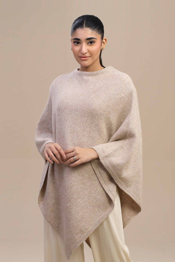Beige Cape Shawl-446152118