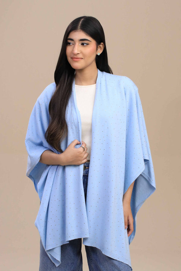 Light Blue Cape Shawl-446162108