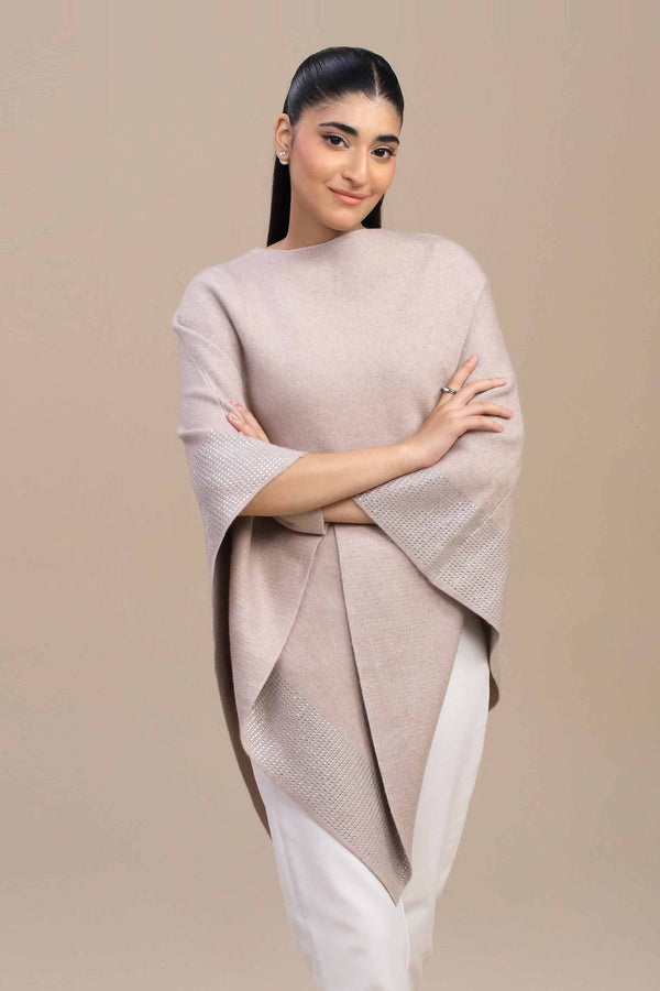 Beige Cape Shawl-446172118