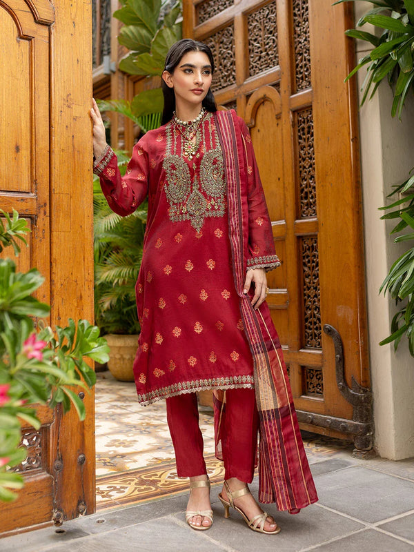 3PC Untitched Festive Embroidered Suit