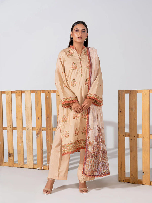 3PCS LUXURY LAWN EMBROIDERED SUIT