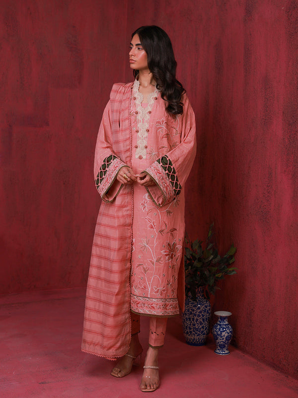 3PC LUXURY LAWN EMBROIDERED SUIT