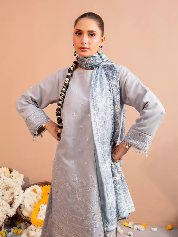 3Pc Unstitched Festive Embroidered Suit (No049)