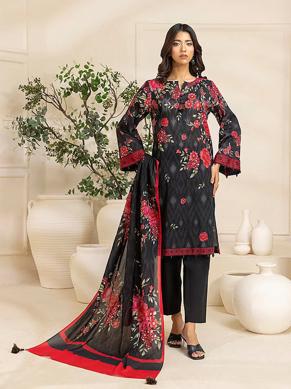 3PC Unstitched Printed Lawn Suit (P378)