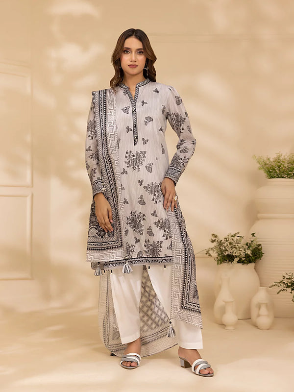 3PC Unstitched Lawn Printed Suit (P314)