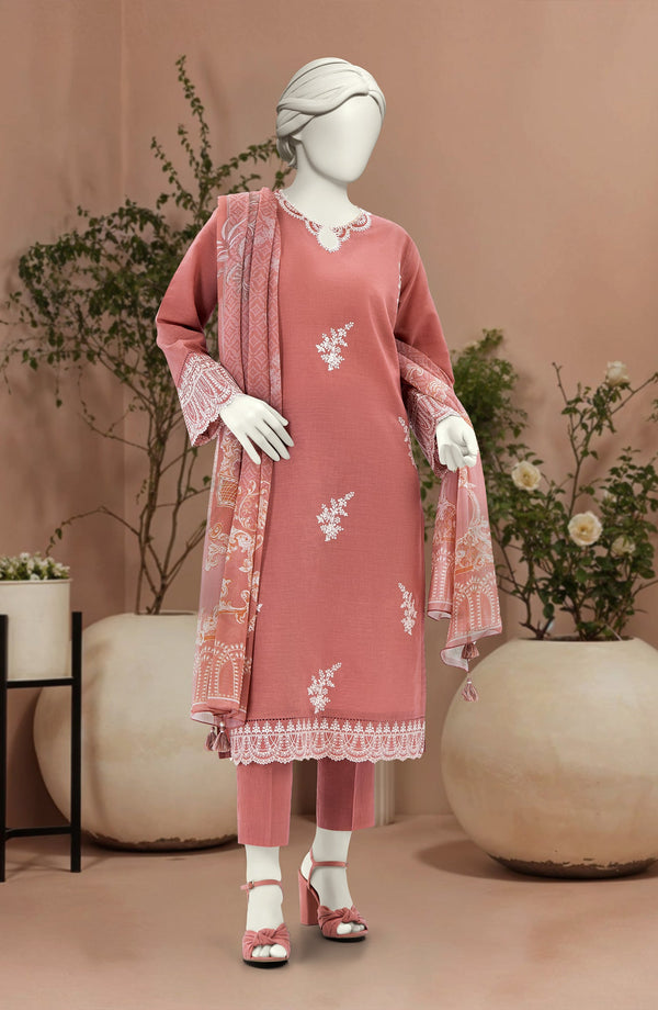 EMBROIDERED CAMBRIC 3PCS UNSTITCHED