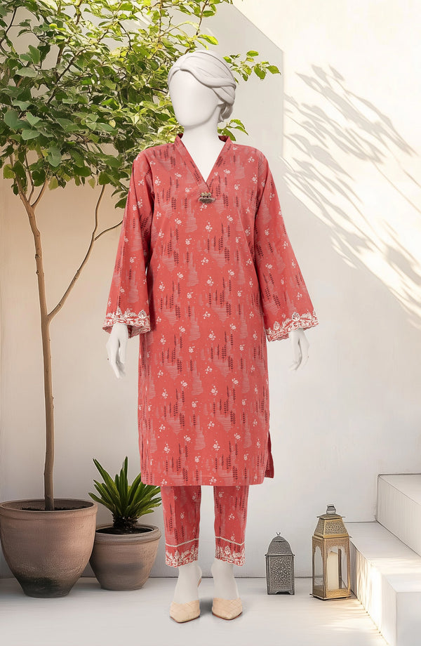 FESTIVE'25 EMBROIDERED PRINTED LAWN 2PCS STITCHED