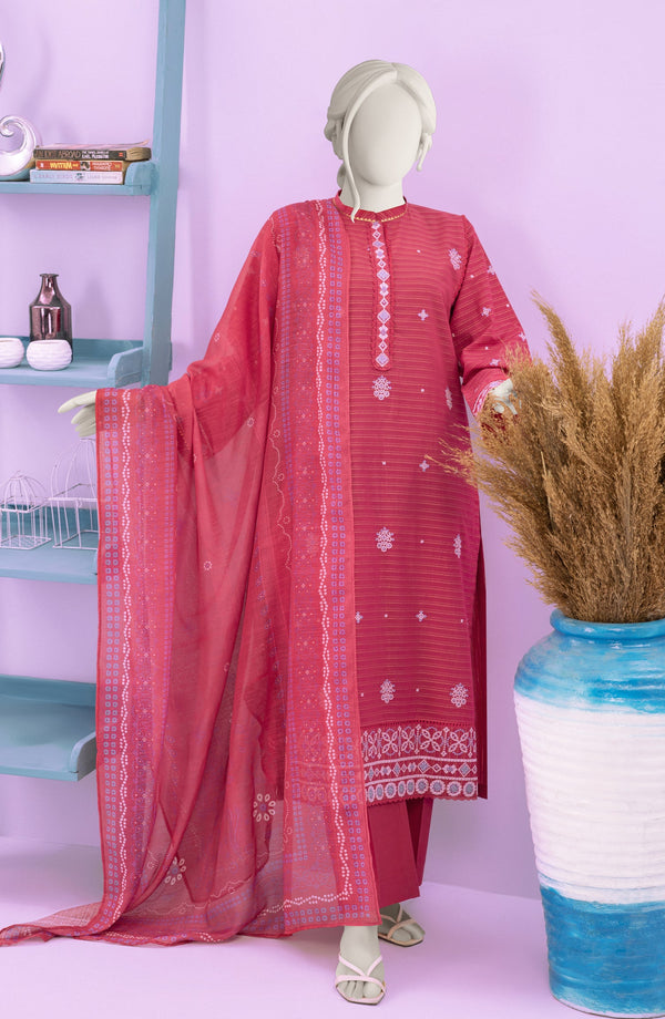 EMBROIDERED ZARI TAAR 3PCS UNSTITCHED