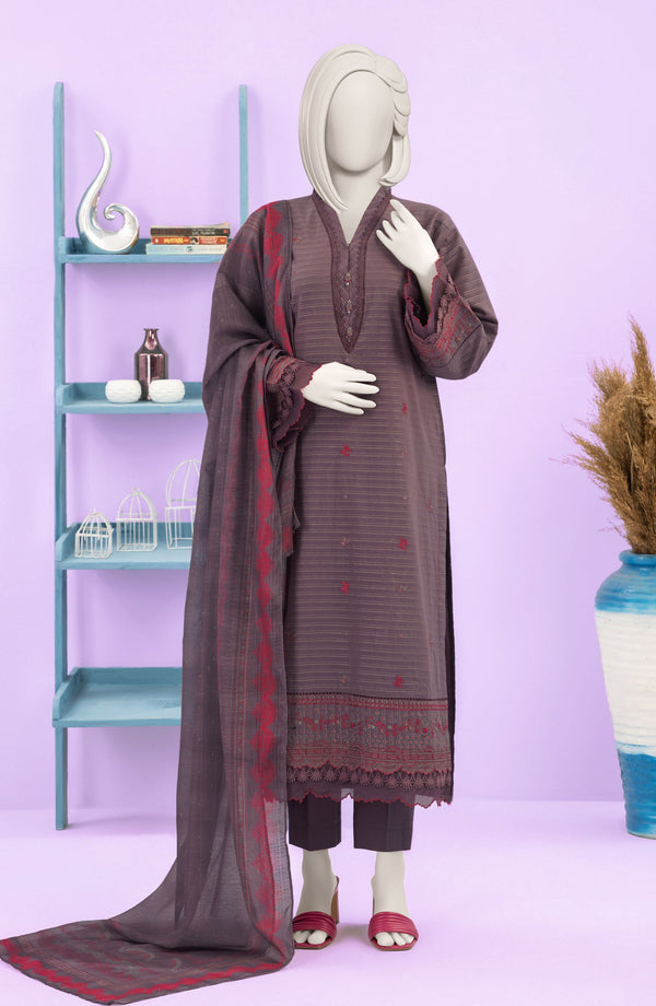 SUMMER'25 EMBROIDERED ZARI TAAR 3PCS UNSTITCHED