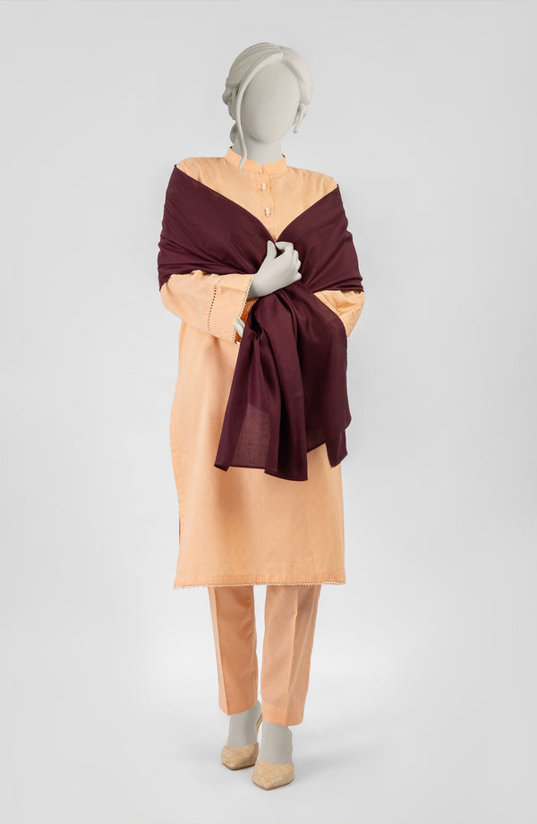 MAROON VISCOSE STOLE