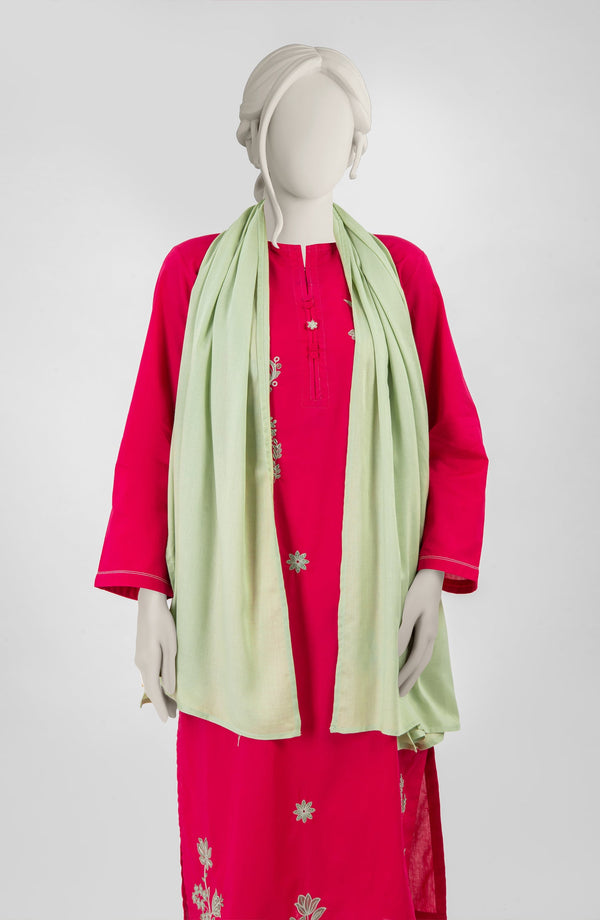 GREEN VISCOSE STOLE