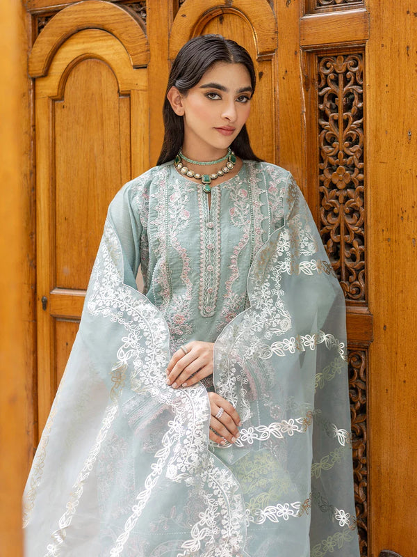 3PC Unstitched Embroidered Chiffon Luxury Suit