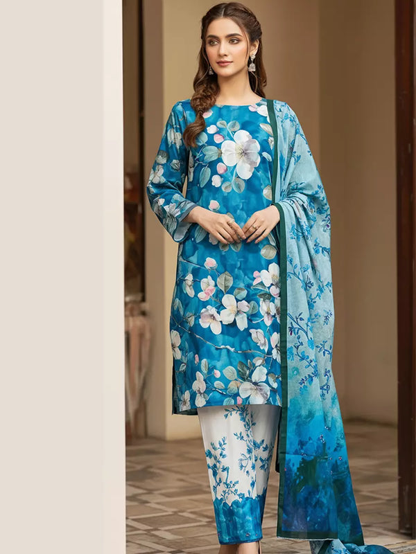 3PC Unstitched Printed Khaddar Suit (SUNS7ASI238)