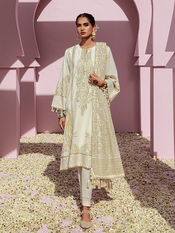 3PC LUXURY LAWN EMBROIDERED SUIT (WW008)