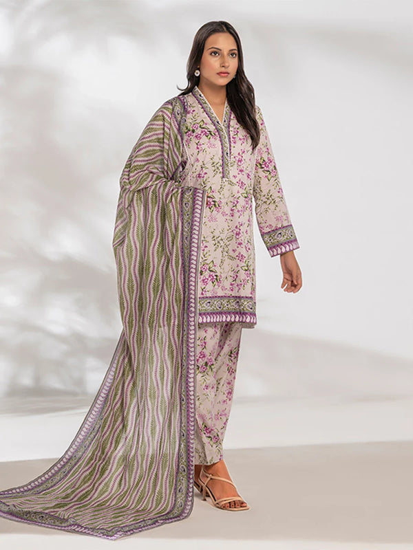 2Pc Unstitched Cambric Suit (2P054)