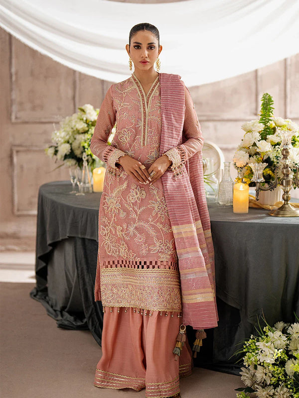3PC Unstitched Festive Embroidered Suit (JI012)