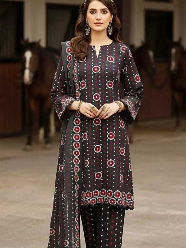 3PC Unstitched Printed Khaddar Suit (SUNS7ASI236)