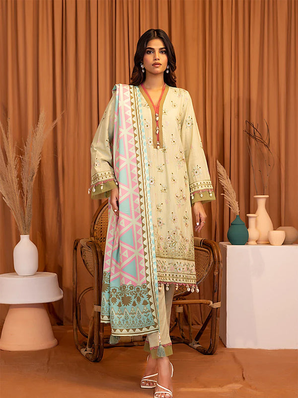 EMBROIDERED LUXURY KHADDAR UNSTITCHED 3PCS