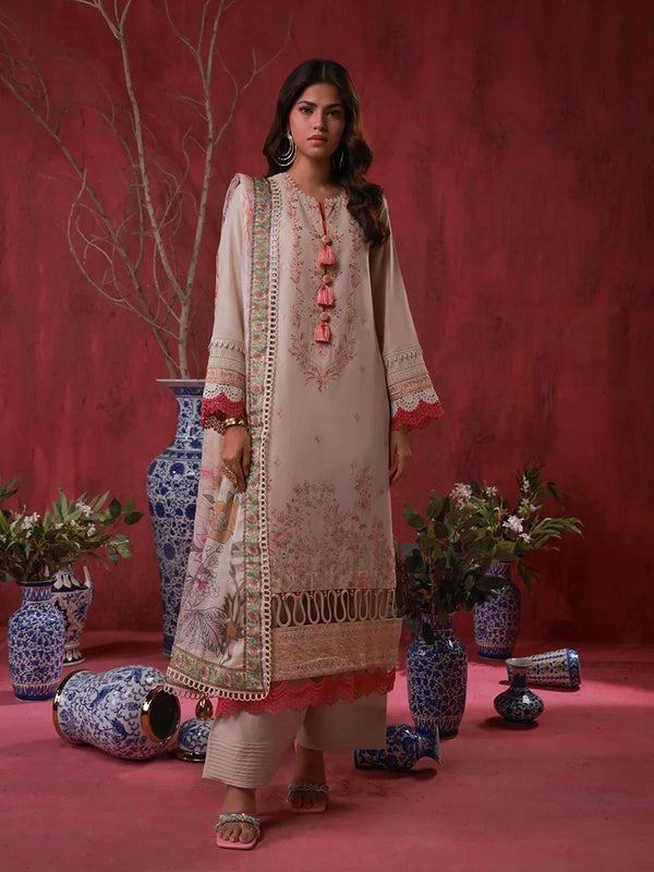 3PC LUXURY LAWN EMBROIDERED SUIT