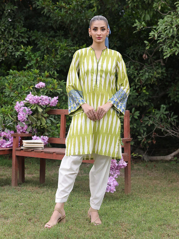 1pc - Stitched Embroidered Cambric Shirt