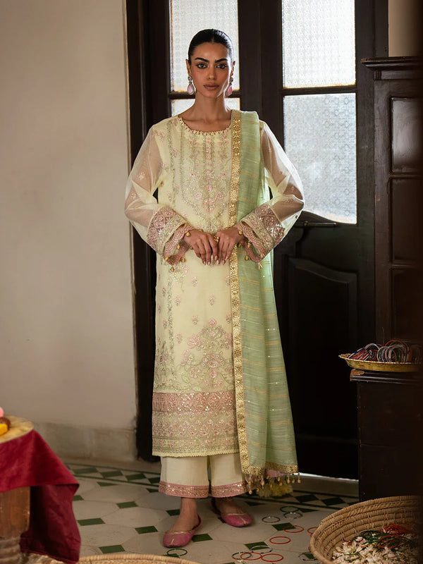 3PC Unstitched Festive Embroidered Suit (JI045)