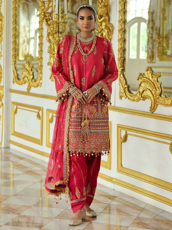 3PC FESTIVE FORMAL EMBROIDERED SUIT (JI002)