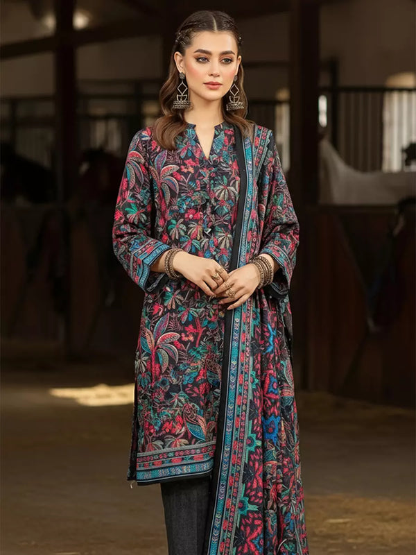 3PC Unstitched Printed Khaddar Suit (SUNS7ASI220)