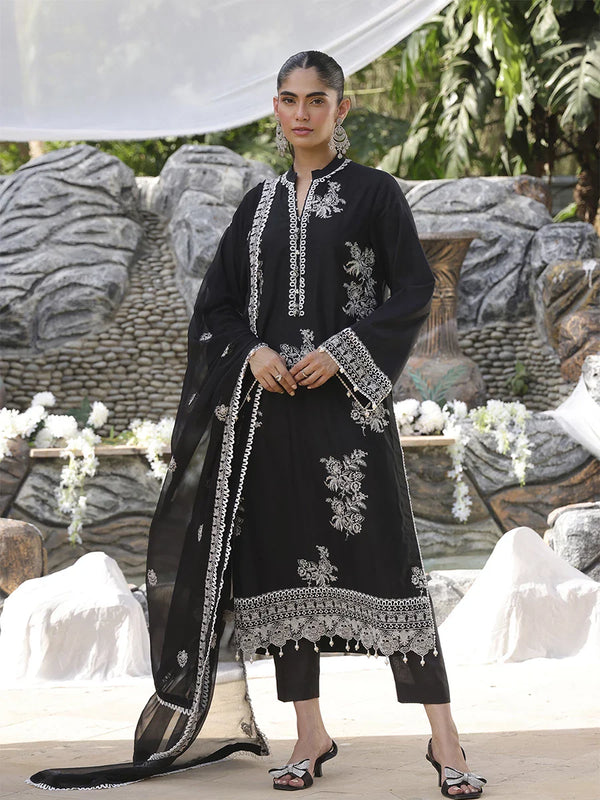 ALLURE 3PCS EMBROIDERED LUXURY CAMBRIC SUIT