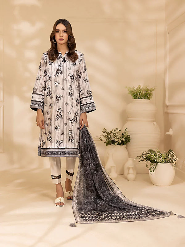 3PC Unstitched Lawn Printed Suit (P311)