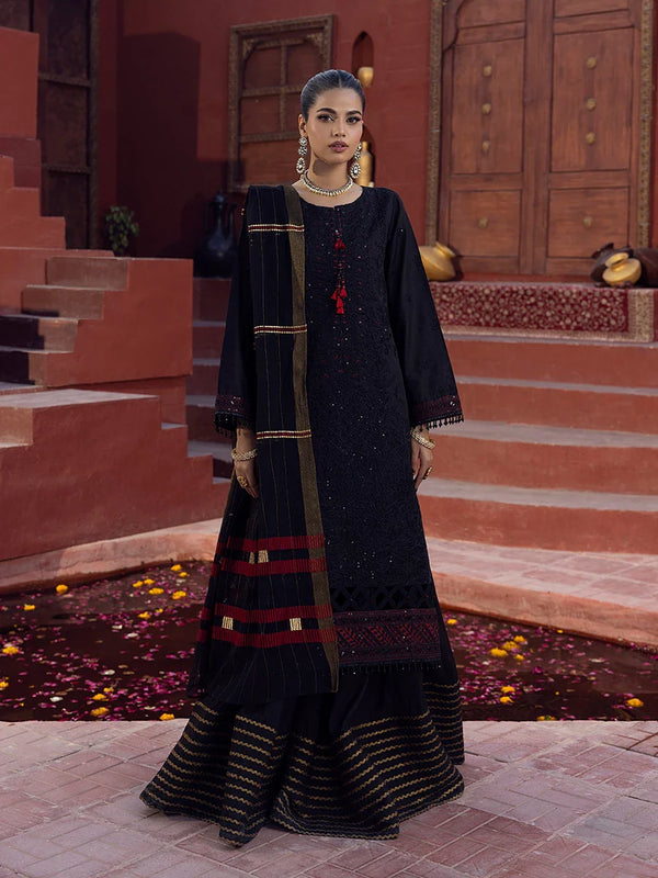 3PC Unstitched Festive Embroidered Suit (JI022)